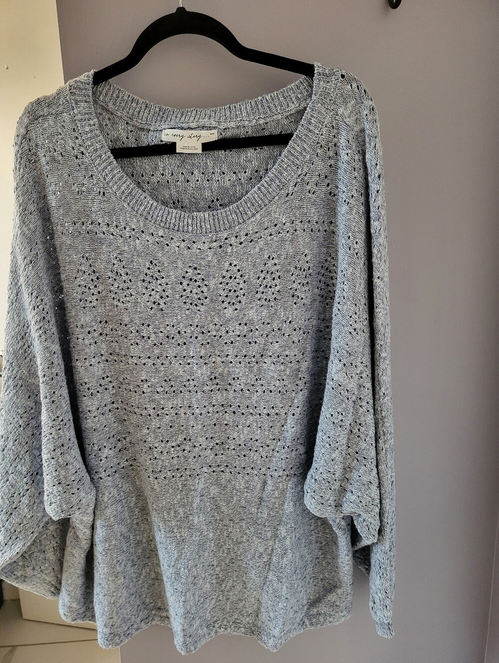 Blue Grey Knit Sweater